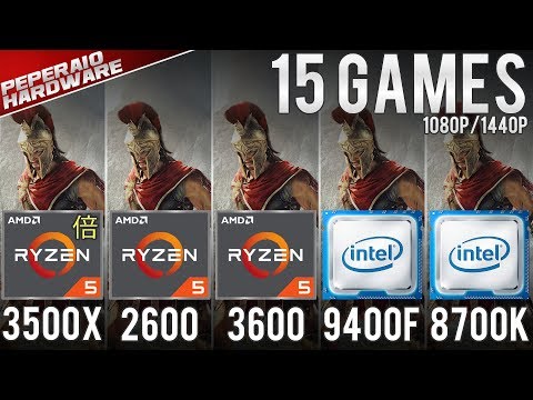 Comparativo Ryzen 5 3500x Vs 1600 2600 3600 9400f 8700k 15 Games 1080p 1440p Facil Saber Conhecimento Online